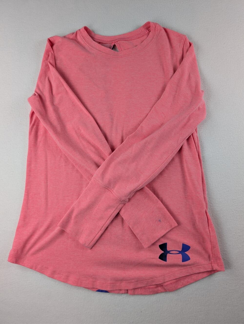 Under Armour HeatGear Pink Long Sleeve Athletic Top Youth Medium YMD